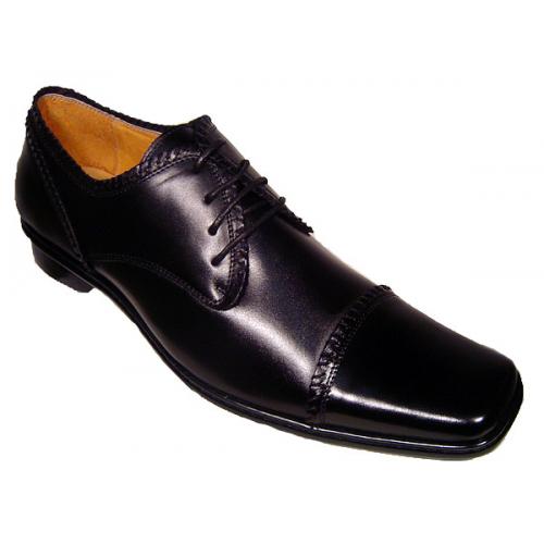 Juliani Black Genuine CalfSkin Shoes #594